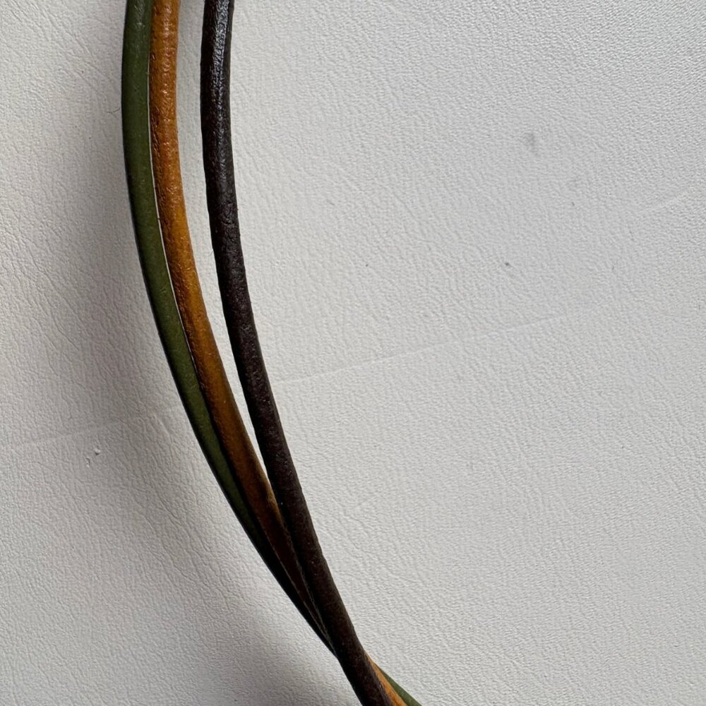 Elaine Coyne Dogwood Necklace – Verdigris Patina Brass with Amethyst & Garnet Ca - Picture 5 of 8